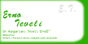 erno teveli business card